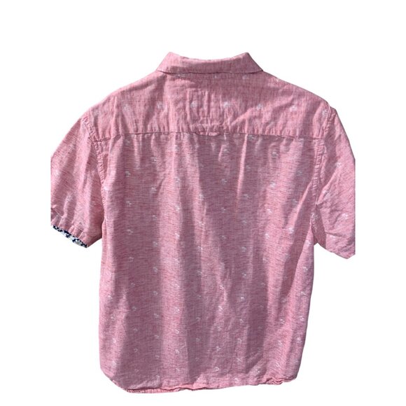 Cactus Man Ricky Singh Mens Size Large Button Up Short Sleeve Palm Tree Heathere - Picture 3 of 5